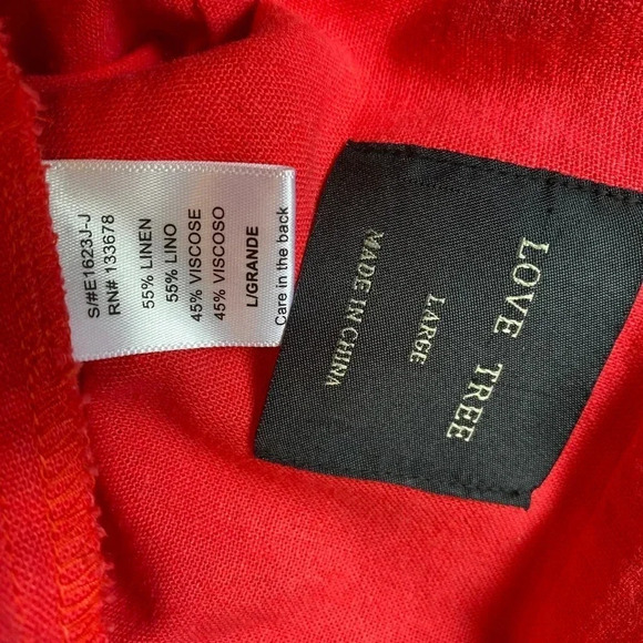 Love Tree Linen Blend Open Jacket/Cardigan Women Size L - Picture 5 of 7